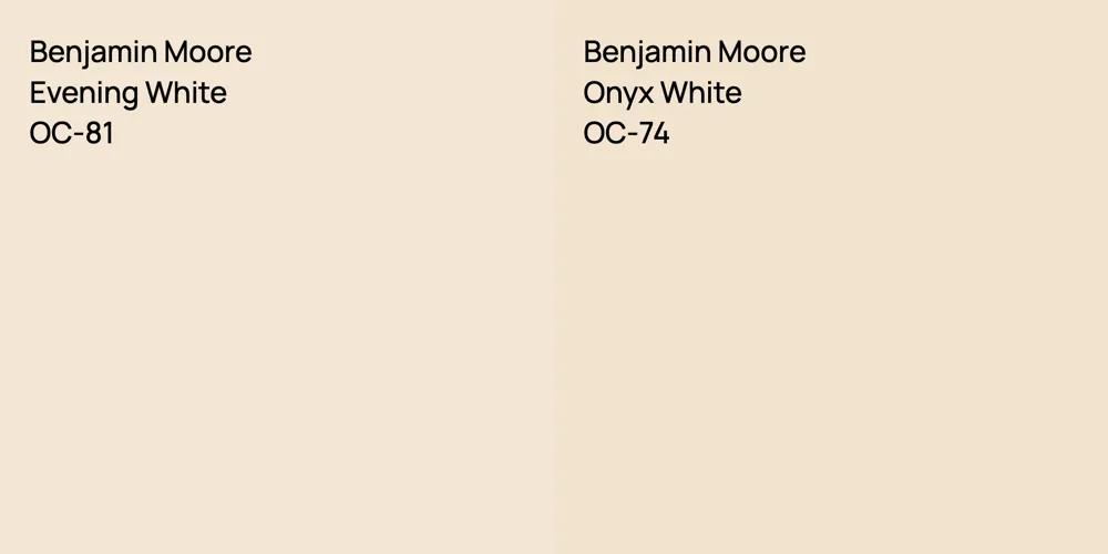 Benjamin Moore Evening White vs. Benjamin Moore Onyx White