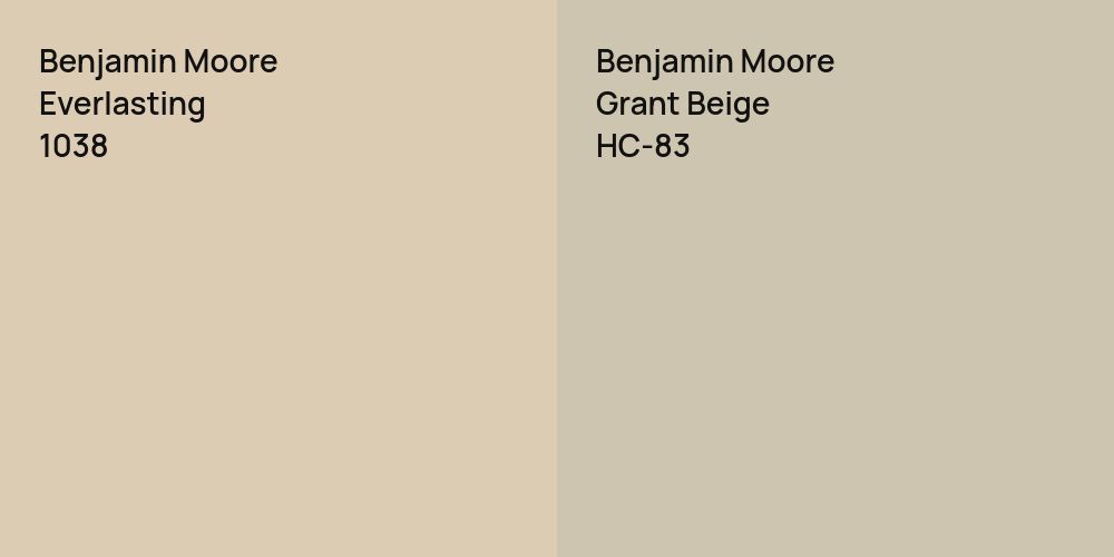 Benjamin Moore Everlasting vs. Benjamin Moore Grant Beige