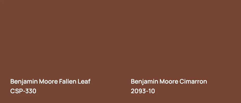 Benjamin Moore Fallen Leaf CSP-330 vs Benjamin Moore Cimarron 2093-10