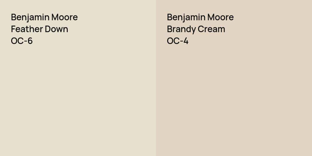 Benjamin Moore Feather Down vs. Benjamin Moore Brandy Cream