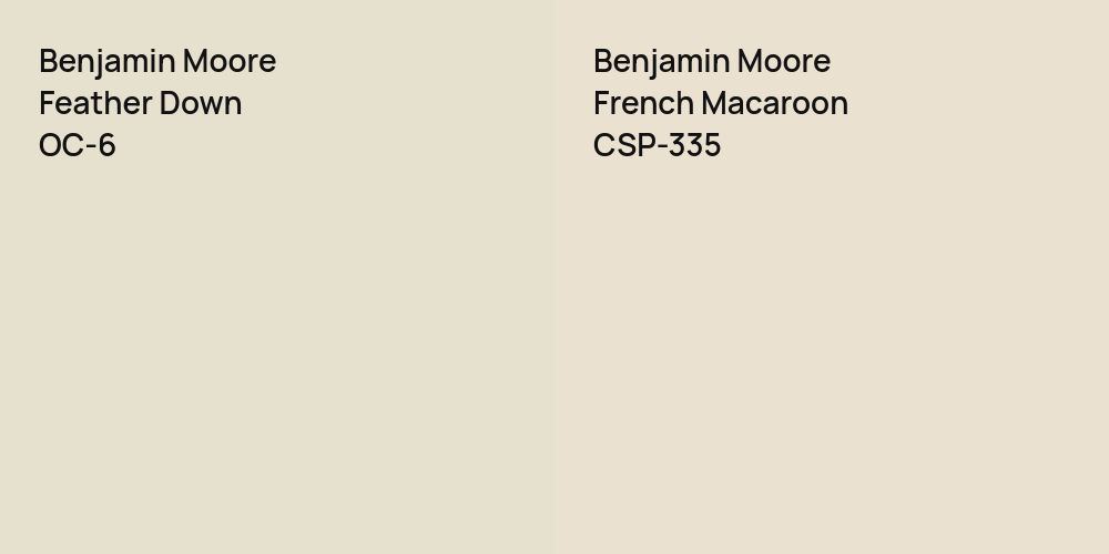 Benjamin Moore Feather Down vs. Benjamin Moore French Macaroon