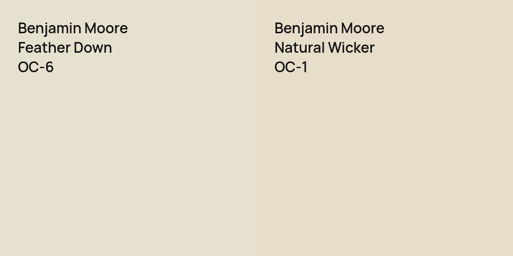 Benjamin Moore Feather Down vs. Benjamin Moore Natural Wicker