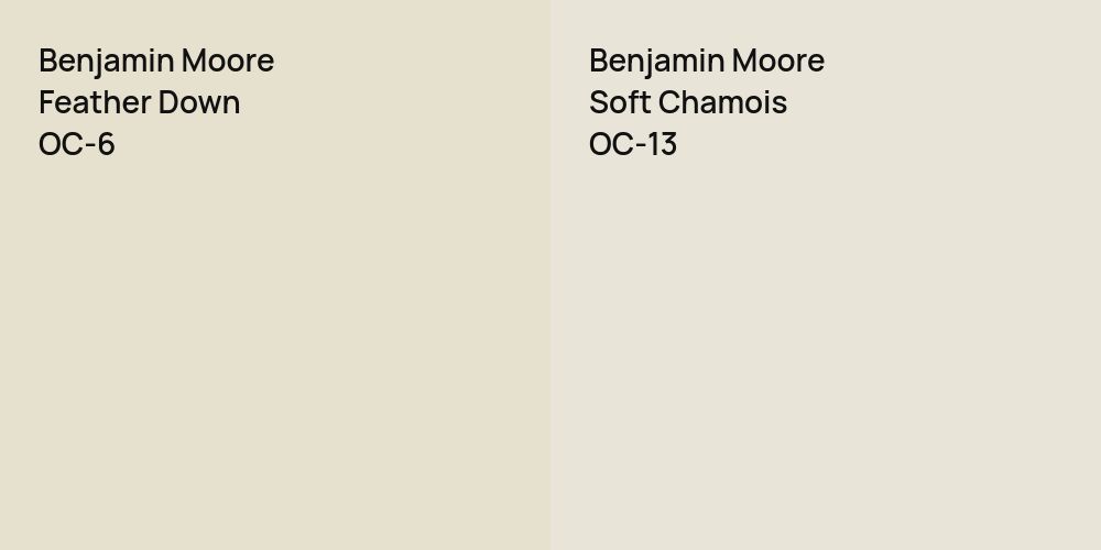 Benjamin Moore Feather Down vs. Benjamin Moore Soft Chamois