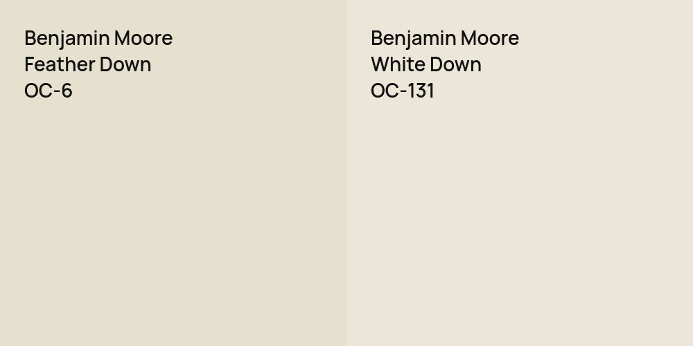 Benjamin Moore Feather Down vs. Benjamin Moore White Down