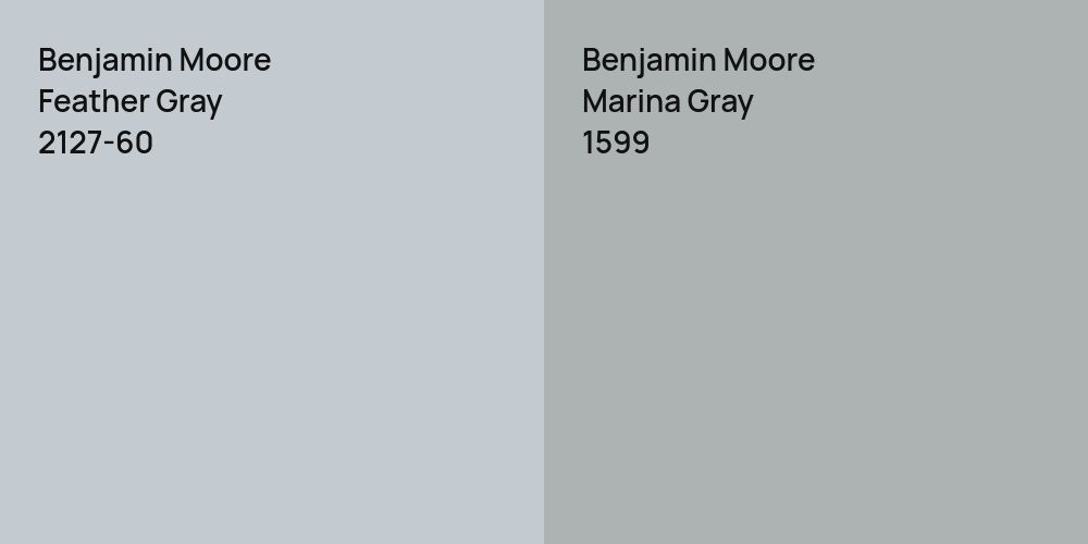 Benjamin Moore Feather Gray vs. Benjamin Moore Marina Gray