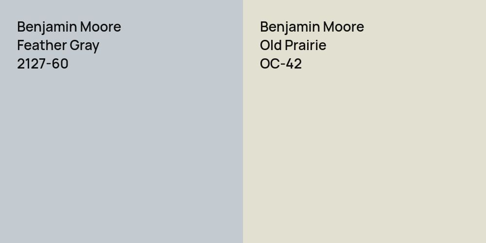 Benjamin Moore Feather Gray vs. Benjamin Moore Old Prairie