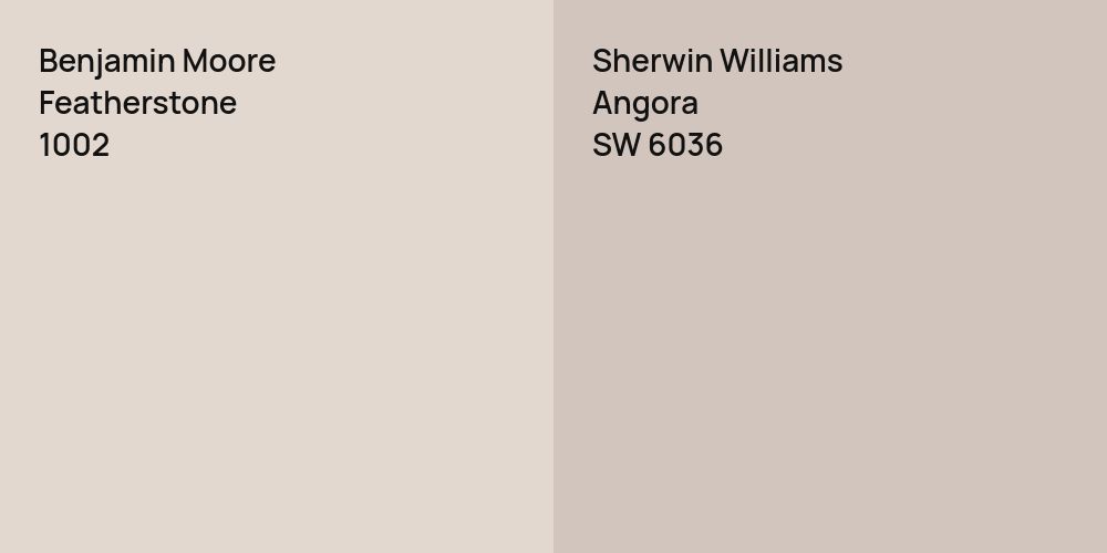 Benjamin Moore Featherstone vs. Sherwin Williams Angora