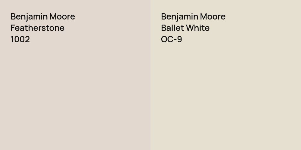 Benjamin Moore Featherstone vs. Benjamin Moore Ballet White