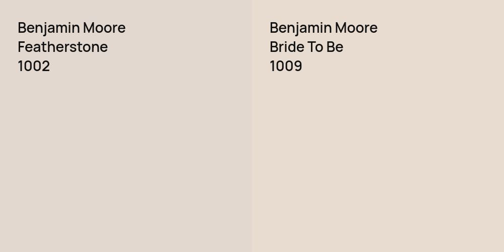 Benjamin Moore Featherstone vs. Benjamin Moore Bride To Be