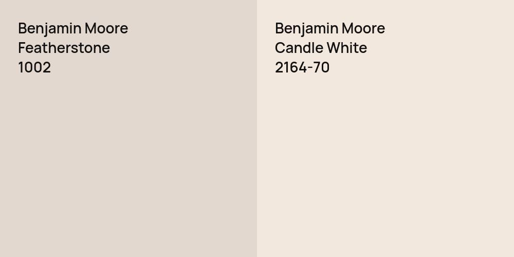 Benjamin Moore Featherstone vs. Benjamin Moore Candle White