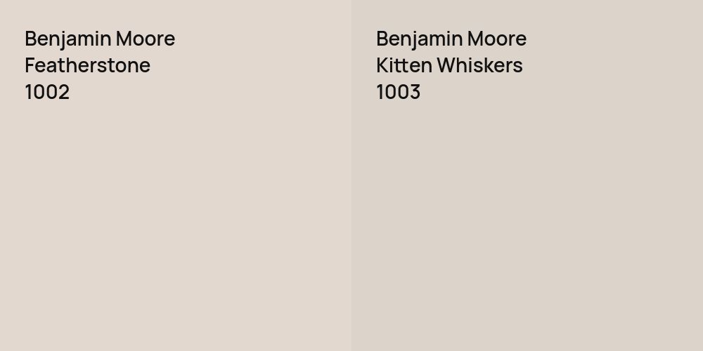 Benjamin Moore Featherstone vs. Benjamin Moore Kitten Whiskers