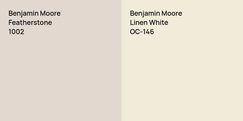 Benjamin Moore Featherstone vs. Benjamin Moore Linen White