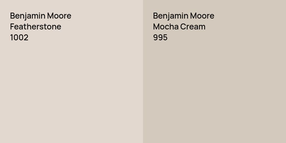 Benjamin Moore Featherstone vs. Benjamin Moore Mocha Cream