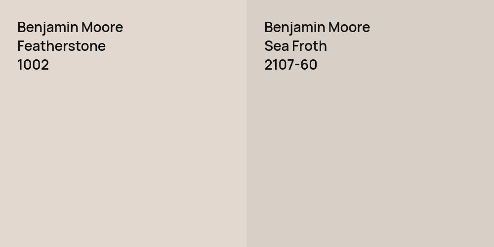 Benjamin Moore Featherstone vs. Benjamin Moore Sea Froth