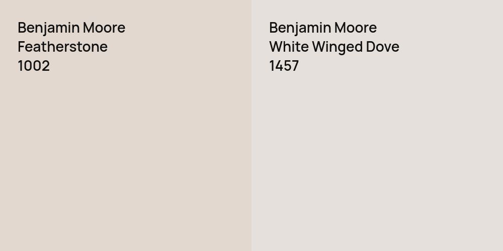 Benjamin Moore Featherstone vs. Benjamin Moore White Winged Dove