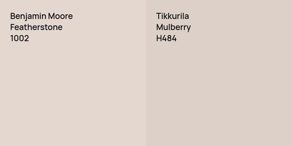 Benjamin Moore Featherstone vs. Tikkurila Mulberry