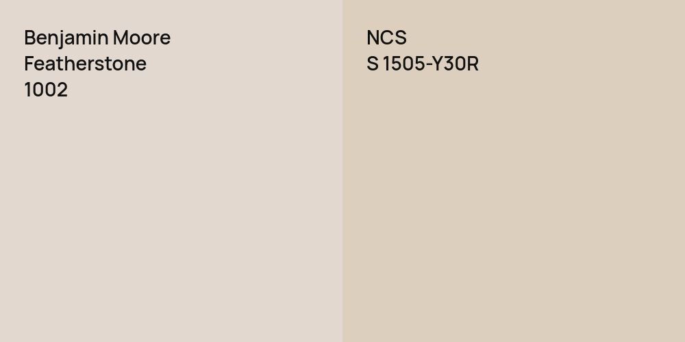 Benjamin Moore Featherstone vs. NCS S 1505-Y30R