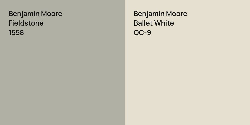 Benjamin Moore Fieldstone vs. Benjamin Moore Ballet White