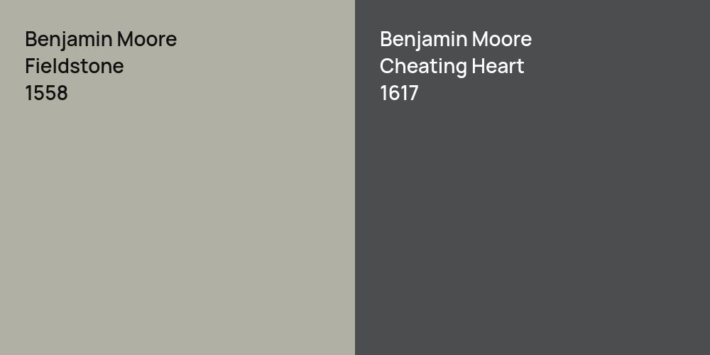 Benjamin Moore Fieldstone vs. Benjamin Moore Cheating Heart