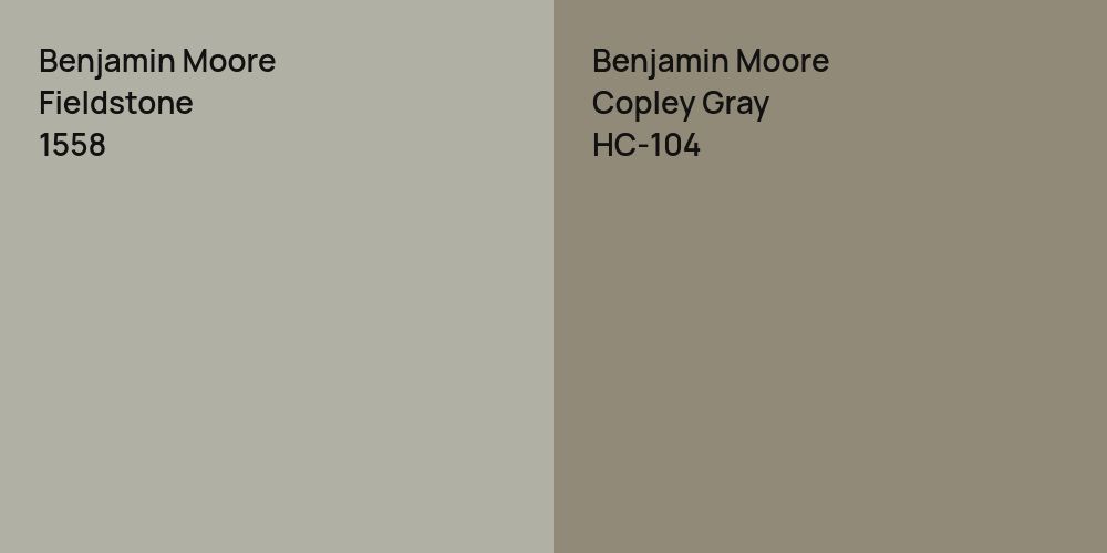 Benjamin Moore Fieldstone vs. Benjamin Moore Copley Gray