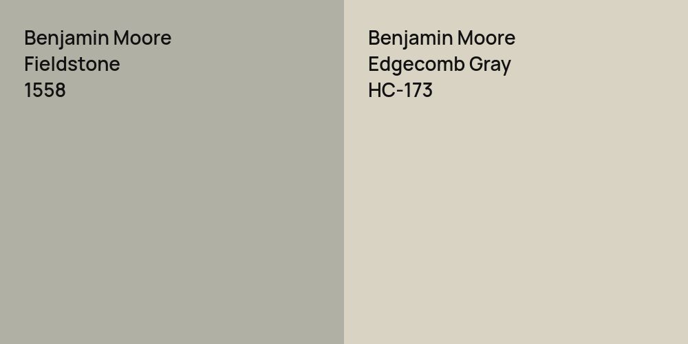 Benjamin Moore Fieldstone vs. Benjamin Moore Edgecomb Gray