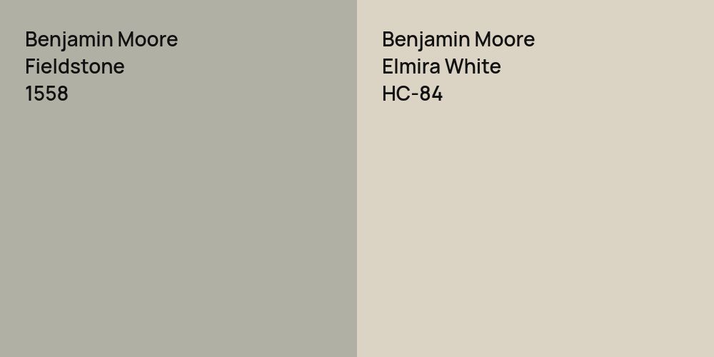 Benjamin Moore Fieldstone vs. Benjamin Moore Elmira White