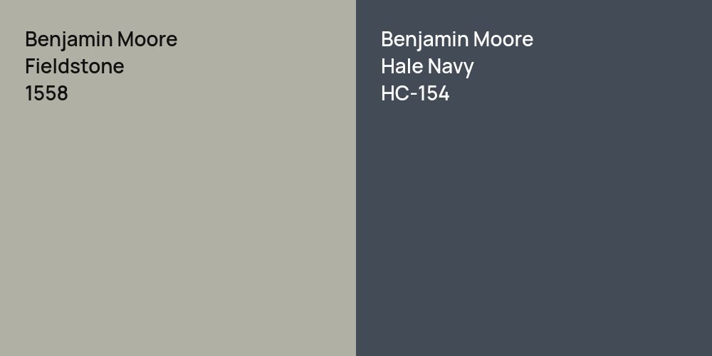 Benjamin Moore Fieldstone vs. Benjamin Moore Hale Navy