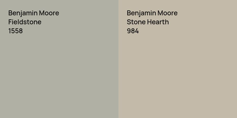 Benjamin Moore Fieldstone vs. Benjamin Moore Stone Hearth