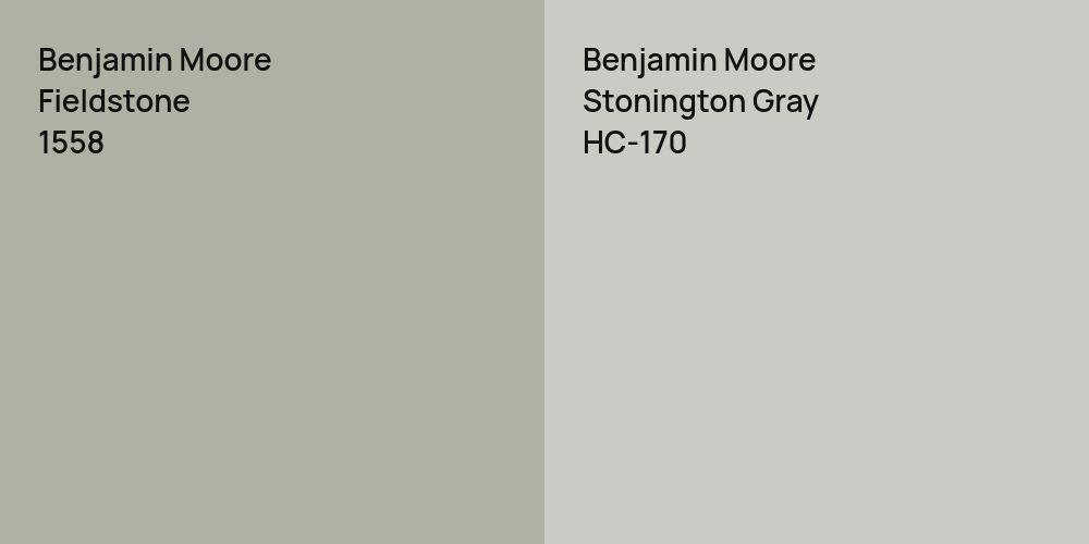 Benjamin Moore Fieldstone vs. Benjamin Moore Stonington Gray