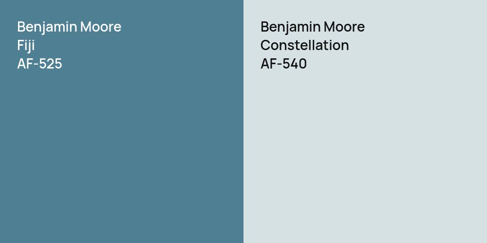 Benjamin Moore Fiji vs. Benjamin Moore Constellation