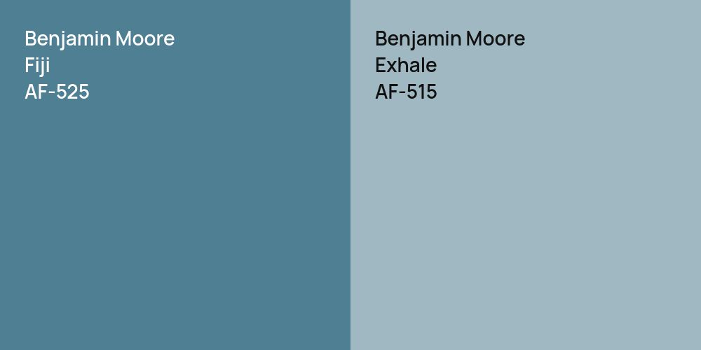 Benjamin Moore Fiji vs. Benjamin Moore Exhale