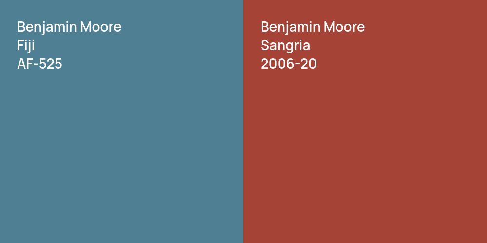 Benjamin Moore Fiji vs. Benjamin Moore Sangria