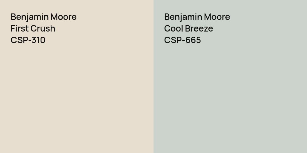 Benjamin Moore First Crush vs. Benjamin Moore Cool Breeze