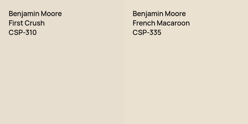 Benjamin Moore First Crush vs. Benjamin Moore French Macaroon