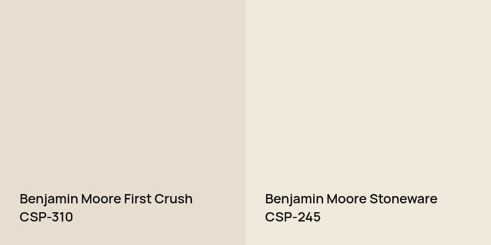 Benjamin Moore First Crush vs. Benjamin Moore Stoneware