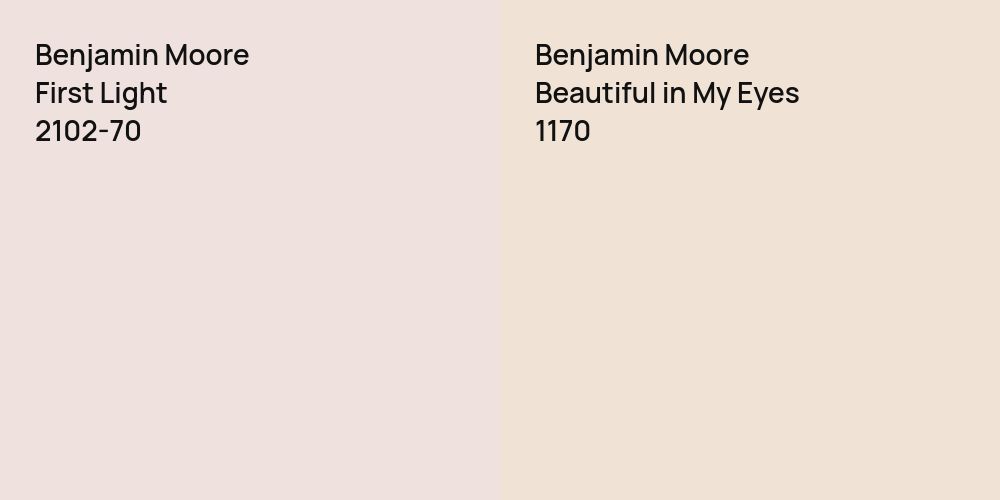 Benjamin Moore First Light vs. Benjamin Moore Beautiful in My Eyes