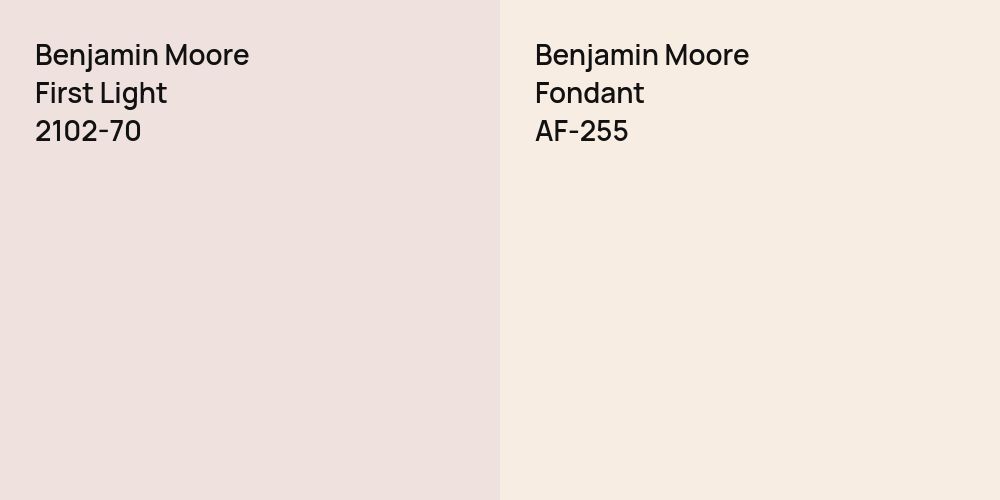 Benjamin Moore First Light vs. Benjamin Moore Fondant