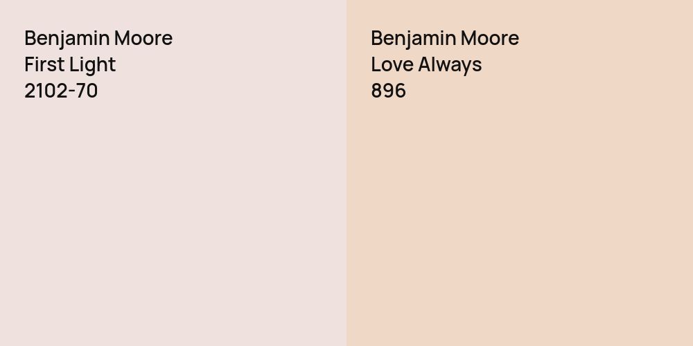 Benjamin Moore First Light vs. Benjamin Moore Love Always