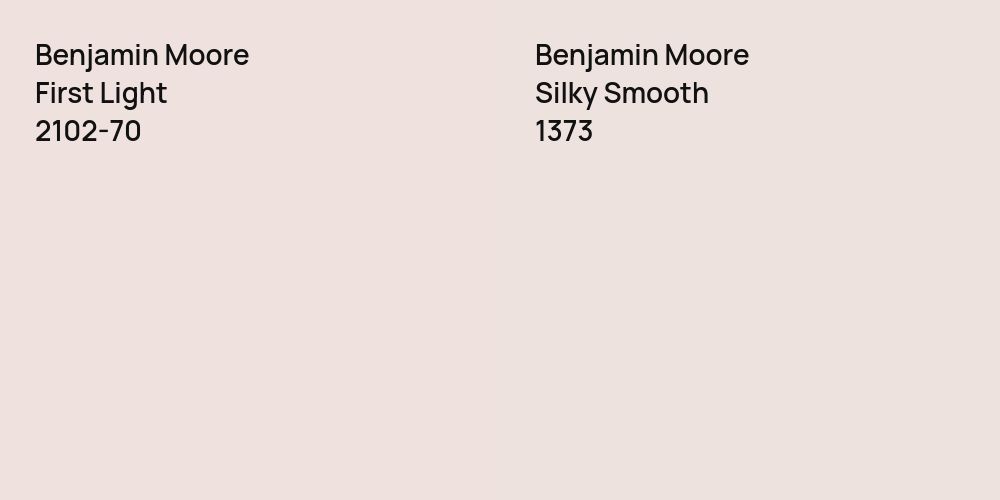 Benjamin Moore First Light vs. Benjamin Moore Silky Smooth