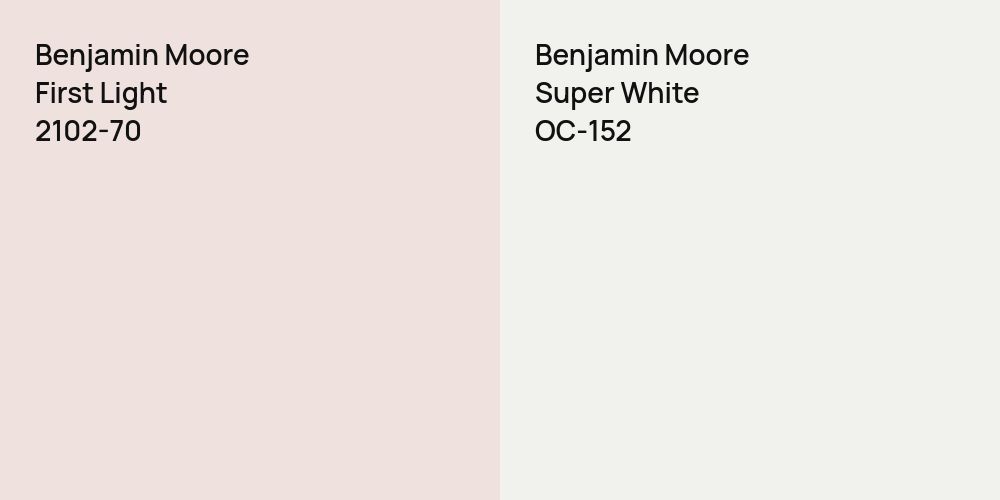 Benjamin Moore First Light vs. Benjamin Moore Super White