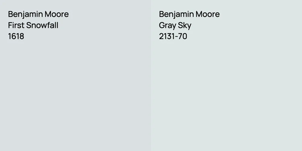 Benjamin Moore First Snowfall vs. Benjamin Moore Gray Sky