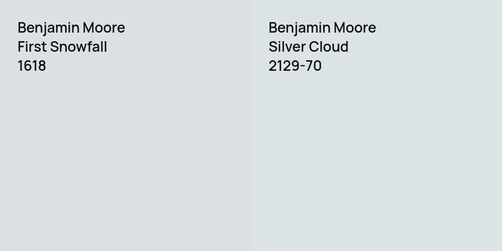 Benjamin Moore First Snowfall vs. Benjamin Moore Silver Cloud