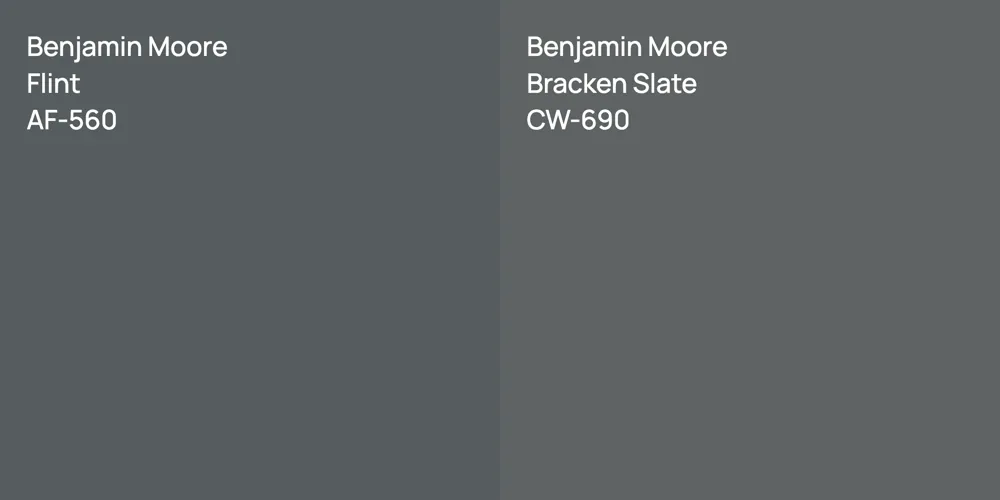 Benjamin Moore Flint vs. Benjamin Moore Bracken Slate