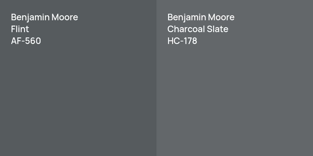 Benjamin Moore Flint vs. Benjamin Moore Charcoal Slate