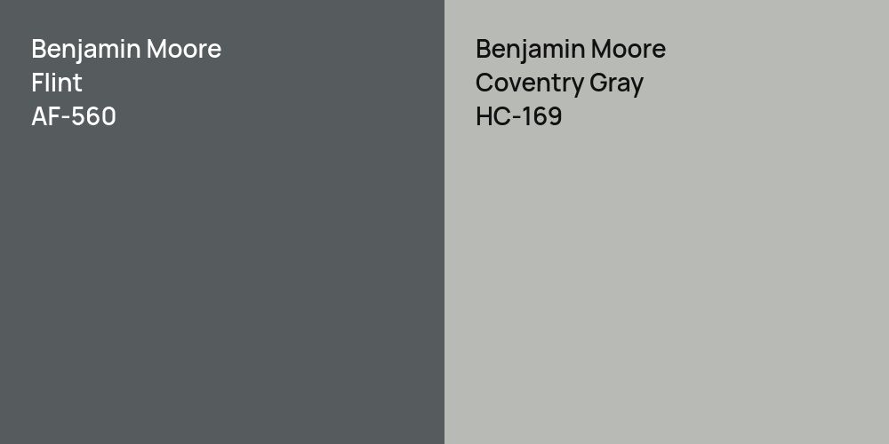 Benjamin Moore Flint vs. Benjamin Moore Coventry Gray