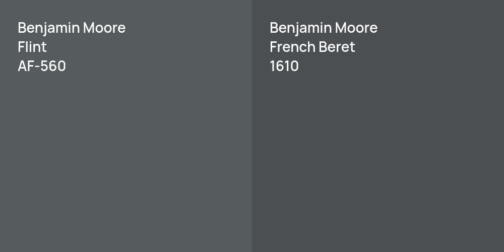 Benjamin Moore Flint vs. Benjamin Moore French Beret