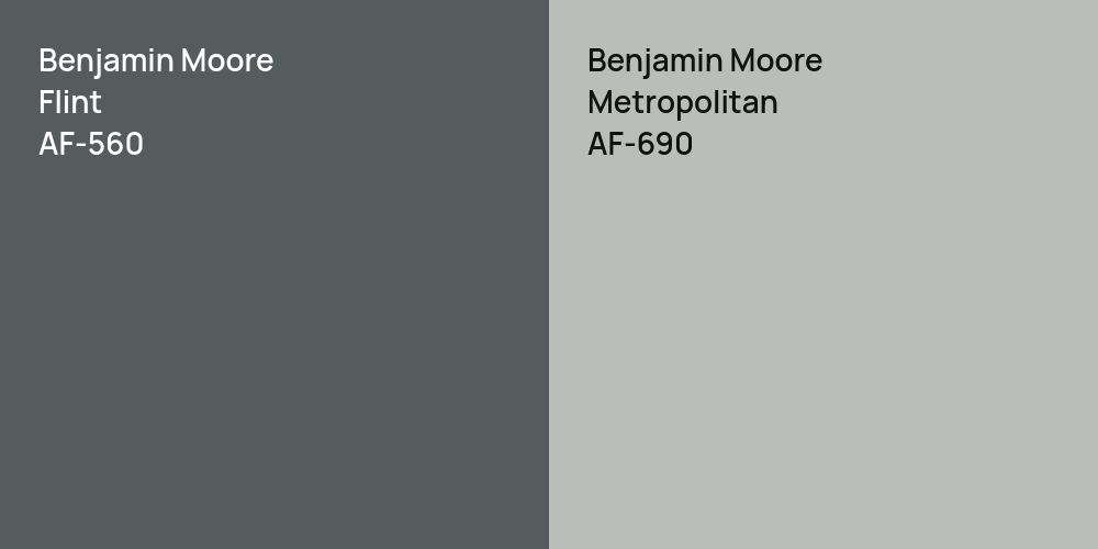 Benjamin Moore Flint vs. Benjamin Moore Metropolitan