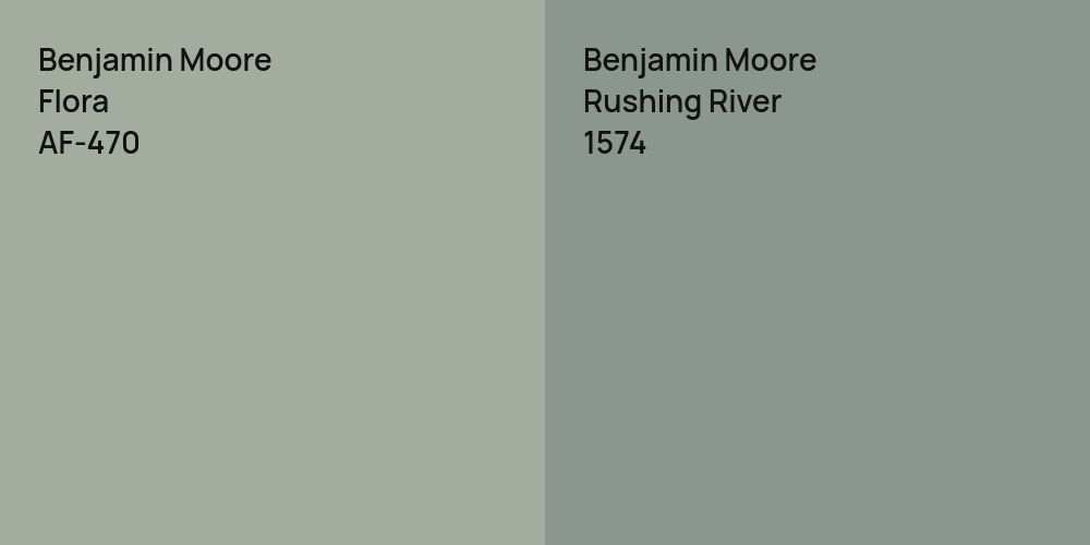 Benjamin Moore Flora vs. Benjamin Moore Rushing River