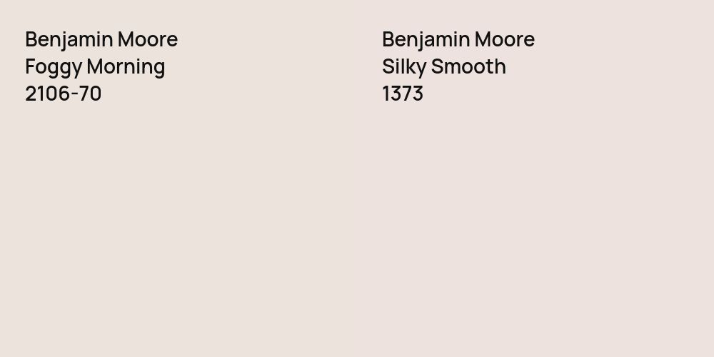 Benjamin Moore Foggy Morning vs. Benjamin Moore Silky Smooth