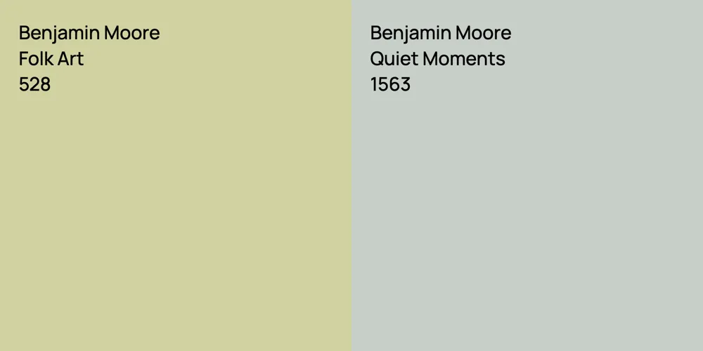 Benjamin Moore Folk Art vs. Benjamin Moore Quiet Moments